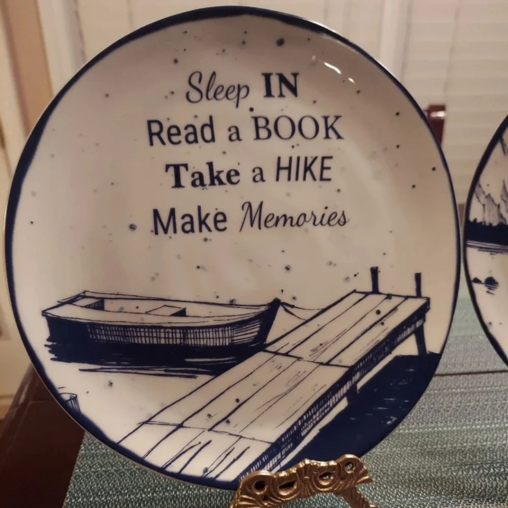 Fitz and Floyd® Lakeside Living  Accent Plates SET OF 2 BNWT RETIRED 1 SET LEFT!